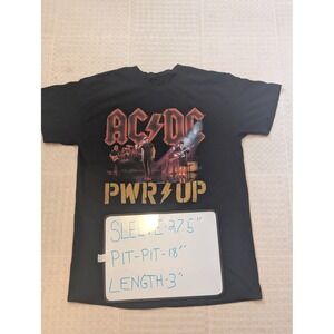 AC/DC PWR UP Medium Band T-Shirt Graphic Print Short Sleeve‎ Rock Concert Tee